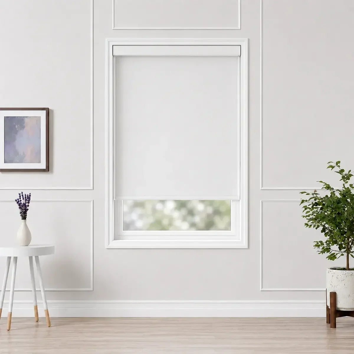 SOVOEN EvenWeave Custom Motorized Solid Color Roller Shades
